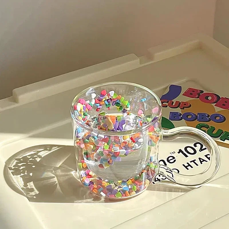 Korean Ins Double Wall Transparent Glass Kawaii Flowing Hearts Coffee Cup Fashion Cute Office Afternoon Tea Cup Christmas Gift
Korean Ins Double Wall Transparent Glass Kawaii Flowing Hearts Coffee Cup Fashion Cute Office Afternoon Tea Cup Christmas Gift