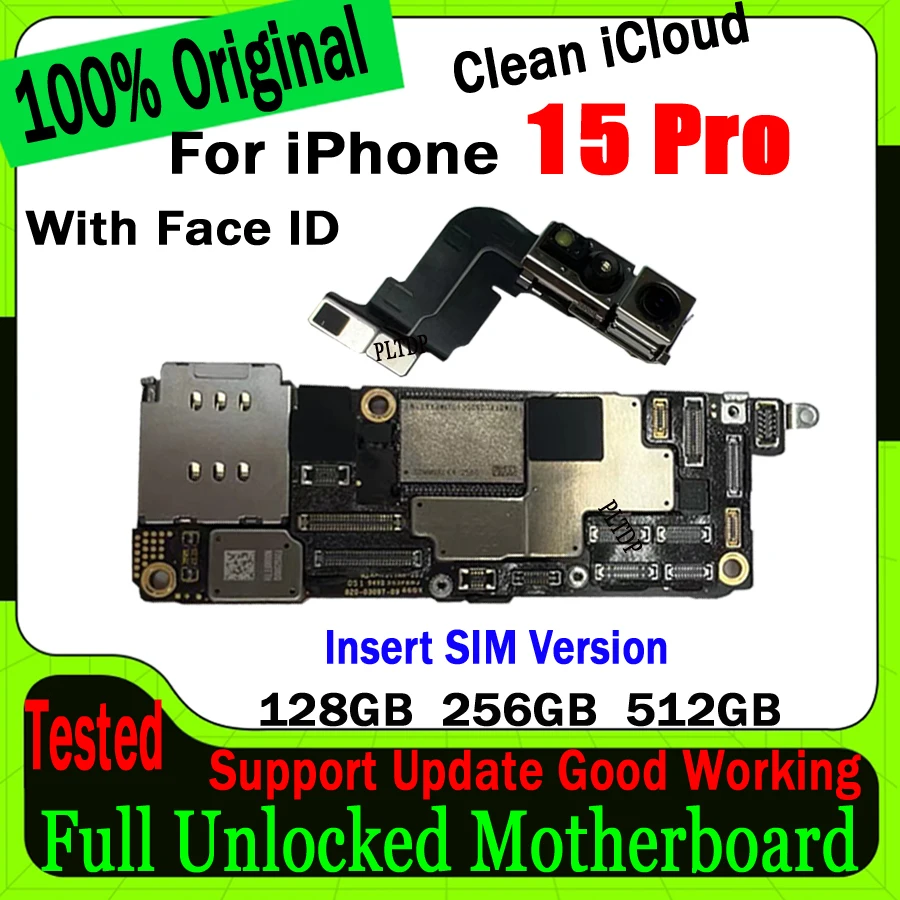 Original unlock Motherboard For IPhone 15 Pro 128GB 256GB Mainboard Clean Icloud Logic Board 100% Teste Plate Insert SIM Version
Original unlock Motherboard For IPhone 15 Pro 128GB 256GB Mainboard Clean Icloud Logic Board 100% Teste Plate Insert SIM Version