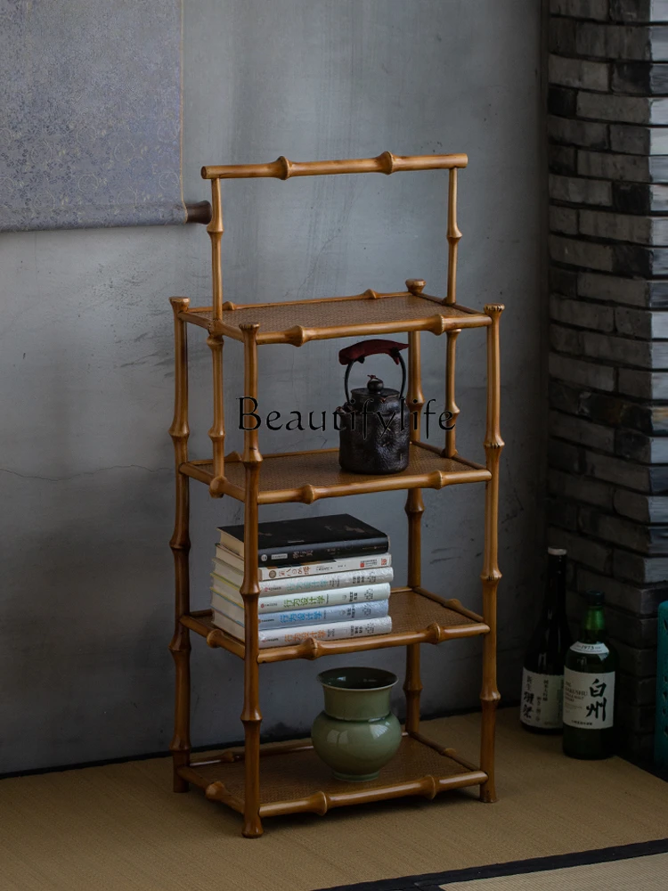 New Chinese Style Space Furnishings Furniture Tea Set Bamboo Antique Shelf
New Chinese Style Space Furnishings Furniture Tea Set Bamboo Antique Shelf