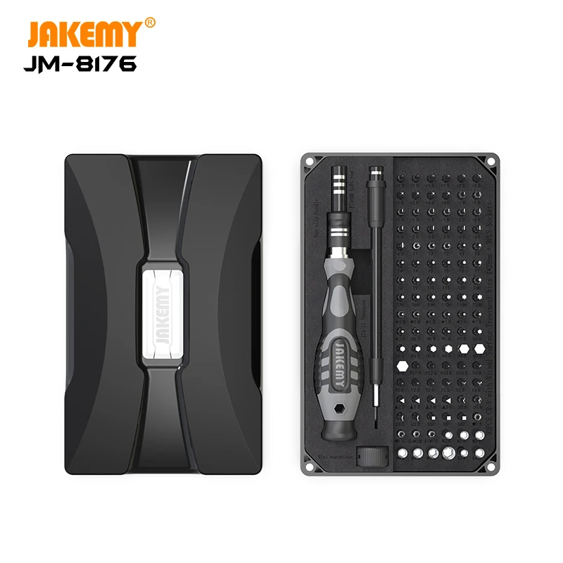 

JAKEMY JM-8176 106-in-1 Precision Screwdriver Set Torx Hex Slotted Phillips Repair Tool CR-V Bits Screw Driver for Iphone Xiaomi