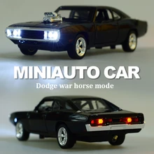 1: 32 Diecast Fast 4-door Dodge War Horse Simulation Alloy Car Model Acousto-optic Return Force Children's Toy Car Gift for Boys
1: 32 Diecast Fast 4-door Dodge War Horse Simulation Alloy Car Model Acousto-optic Return Force Children's Toy Car Gift for Boys