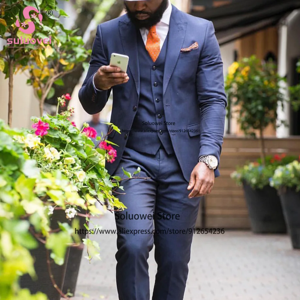 Classic African Groom Wedding Suit For Men SlimFit 3 Piece Jacket Pants Set Male Business Blazer Formal Prom Peaked Lapel Tuxedo
Classic African Groom Wedding Suit For Men SlimFit 3 Piece Jacket Pants Set Male Business Blazer Formal Prom Peaked Lapel Tuxedo