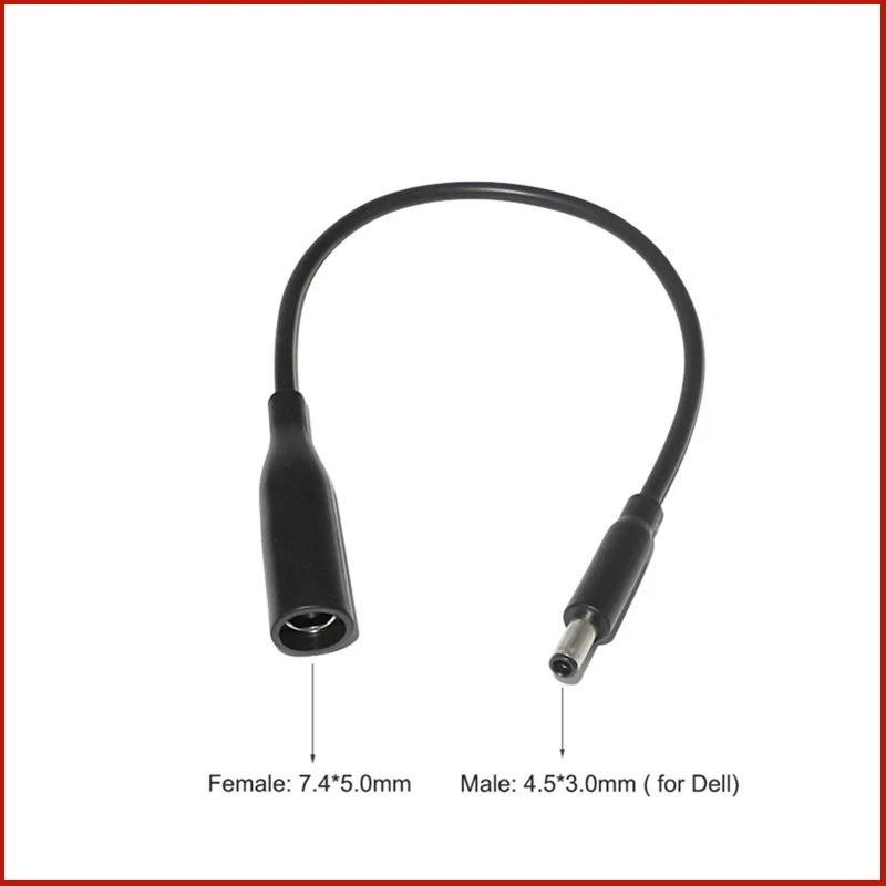 7.4mm to 4.5mm Dongle Dc Power Converter Cable D5G6M, 0D5G6M, 57J49, 331-9319 for Dell M3800 XPS 12 13 15 5930 18 1810
7.4mm to 4.5mm Dongle Dc Power Converter Cable D5G6M, 0D5G6M, 57J49, 331-9319 for Dell M3800 XPS 12 13 15 5930 18 1810