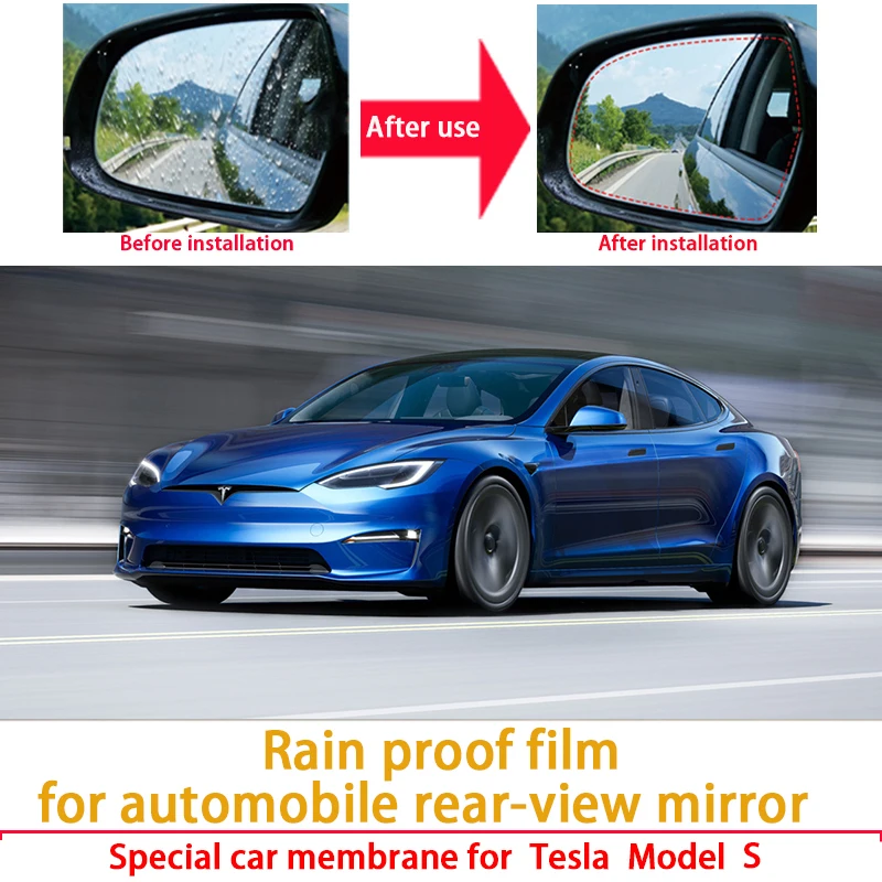 For Tesla Model S Model-Y Model-X Model3 Car Rearview Mirror Protective Film Customized Rearview Rainproof film Car Accessories
For Tesla Model S Model-Y Model-X Model3 Car Rearview Mirror Protective Film Customized Rearview Rainproof film Car Accessories