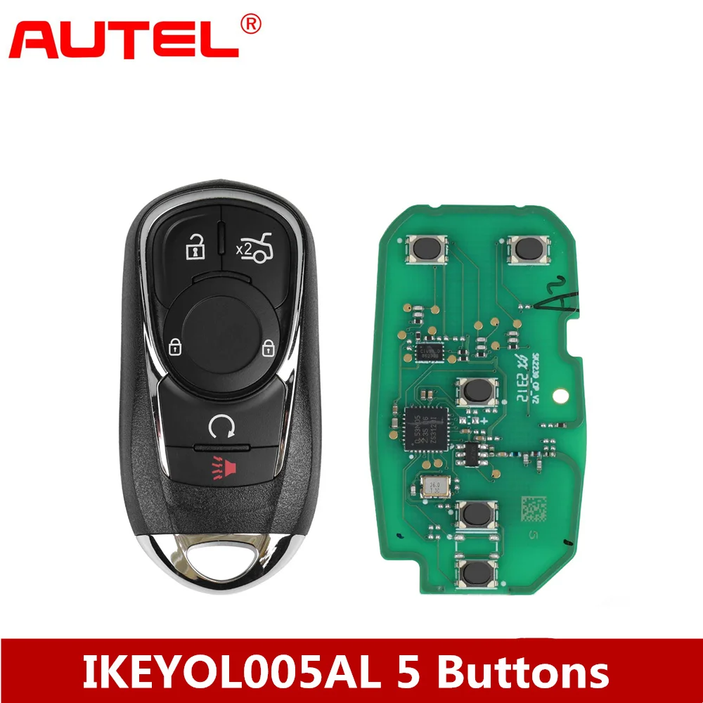 Универсальный смарт-ключ Autel MAXIIM IKEY Premiun Style IKEYOL005AL forBuick с 5 кнопками (дистанционный запуск/багажник/Паника)
Универсальный смарт-ключ Autel MAXIIM IKEY Premiun Style IKEYOL005AL forBuick с 5 кнопками (дистанционный запуск/багажник/Паника)