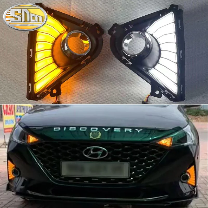 SNCN LED Daytime Running Light For Hyundai Accent Solaris 2021 2022 Yellow Turn Signal Relay Waterproof DRL Fog Lamp Decoration
SNCN LED Daytime Running Light For Hyundai Accent Solaris 2021 2022 Yellow Turn Signal Relay Waterproof DRL Fog Lamp Decoration