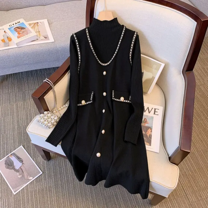 Pregnant Women Spring And Autumn New Fashion Mid-length Knitted Vest Dress Two-piece Winter Simple Western Style Maternity Dress
Pregnant Women Spring And Autumn New Fashion Mid-length Knitted Vest Dress Two-piece Winter Simple Western Style Maternity Dress