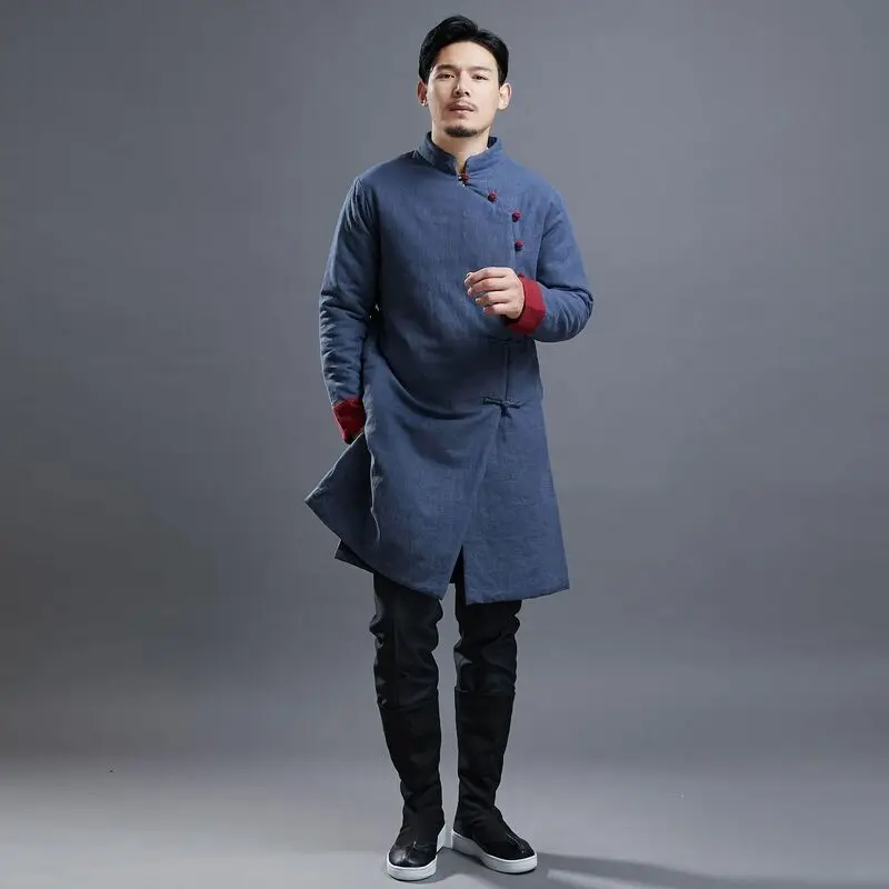 Chinese Style Improved men's Trend Winter Slanted Collar Cotton Jacket Retro Mid Length Fashionable Buckle Cotton Jacket
Chinese Style Improved men's Trend Winter Slanted Collar Cotton Jacket Retro Mid Length Fashionable Buckle Cotton Jacket