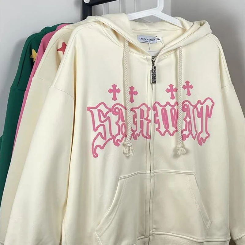 Y2k Embroidery Hoodies Women Hoodies Women Hip Hop Y2k Clothes Zip Up High Street Coat Outwear Vintage Graffiti Loose Goth Punk
Y2k Embroidery Hoodies Women Hoodies Women Hip Hop Y2k Clothes Zip Up High Street Coat Outwear Vintage Graffiti Loose Goth Punk