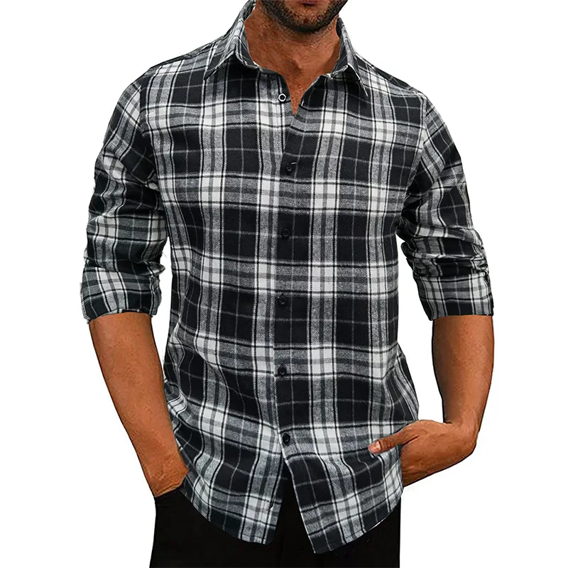 Fashion Mens Flannel Plaid Shirt Long Sleeve Shirts Cotton High Quality Business Casual Summer Lapel Shirt Men 2023 Tops
Fashion Mens Flannel Plaid Shirt Long Sleeve Shirts Cotton High Quality Business Casual Summer Lapel Shirt Men 2023 Tops