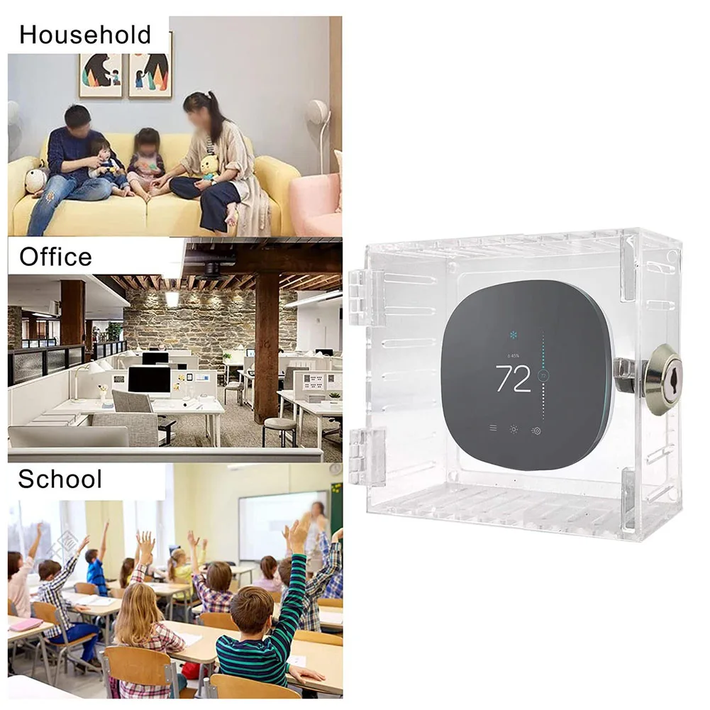 Acrylic Lock Box 18.6*12*5.6cm Thermostat Cover Fits Thermostat Universal Thermostat Lock Box With Key Thermostat Guard
Acrylic Lock Box 18.6*12*5.6cm Thermostat Cover Fits Thermostat Universal Thermostat Lock Box With Key Thermostat Guard