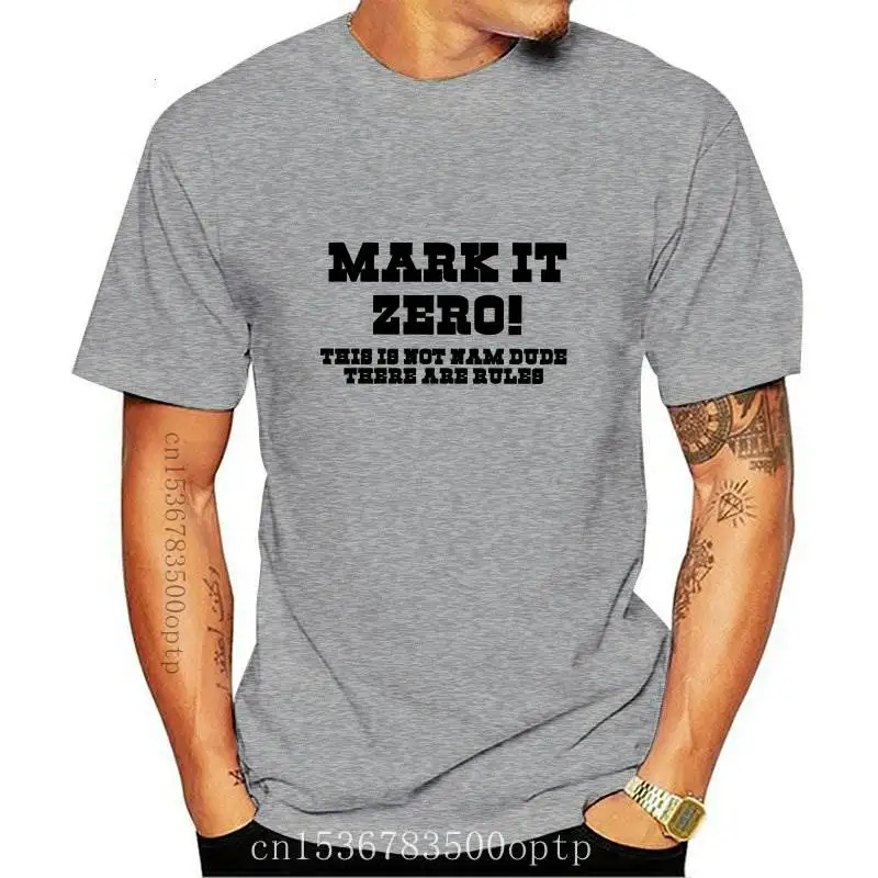 New Tops Summer Cool Funny T-Shirt MARK IT ZERO Big Lebowski Walter Sobchak Dude White T-shirt FN9305 Print T Shirt Men
New Tops Summer Cool Funny T-Shirt MARK IT ZERO Big Lebowski Walter Sobchak Dude White T-shirt FN9305 Print T Shirt Men