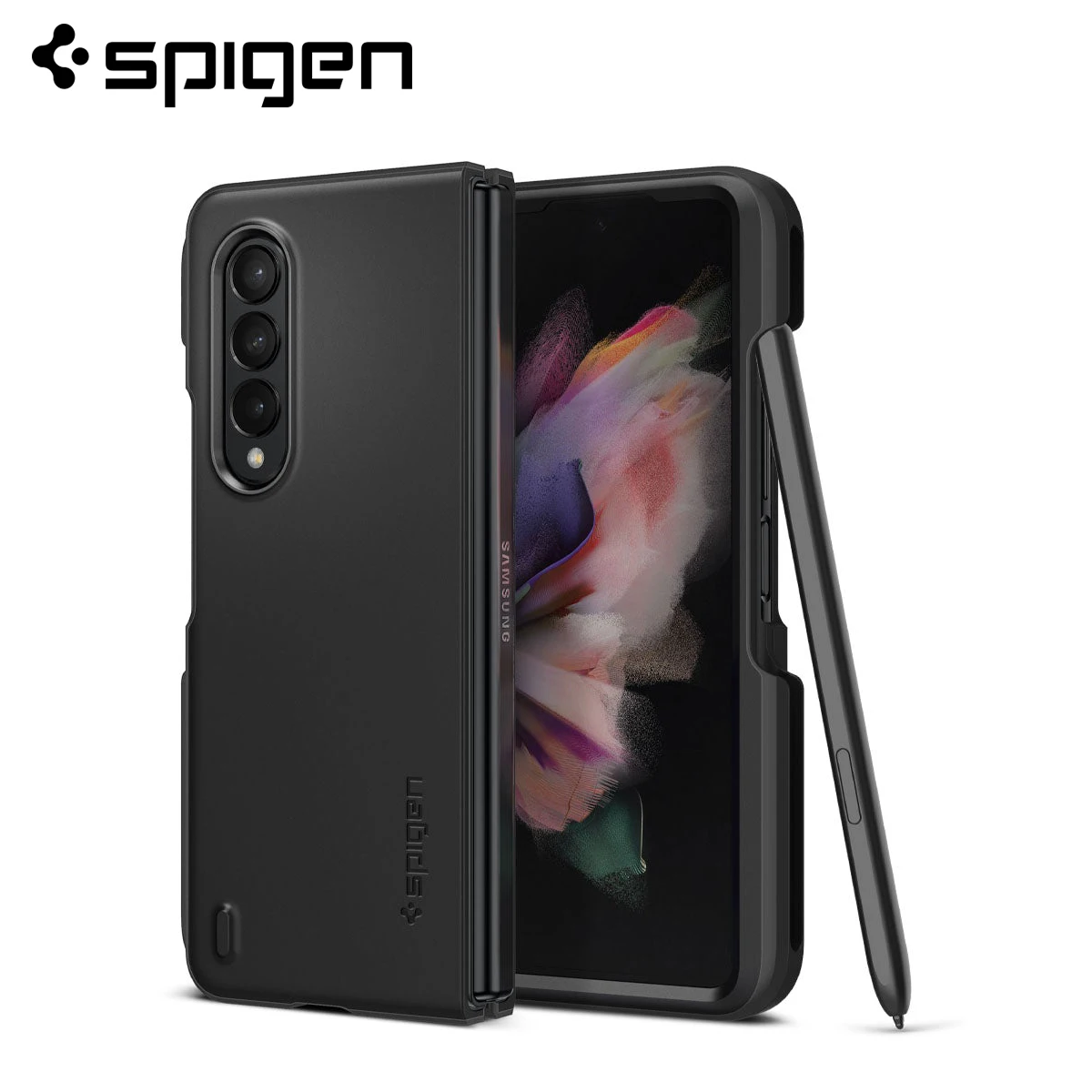 Чехол Spigen Thin Fit P для Samsung Galaxy Z Fold 3-легкий тонкий профиль встроенный S-держатель