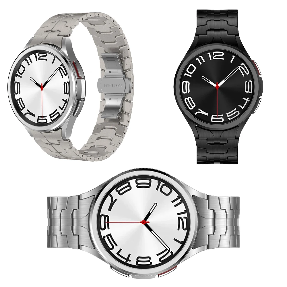 High Quality Metal Stainless Steel Strap For Samsung Galaxy Watch 4 5 6 Classic 5 Pro Bracelet Titanium Silver Black Watchbands
High Quality Metal Stainless Steel Strap For Samsung Galaxy Watch 4 5 6 Classic 5 Pro Bracelet Titanium Silver Black Watchbands