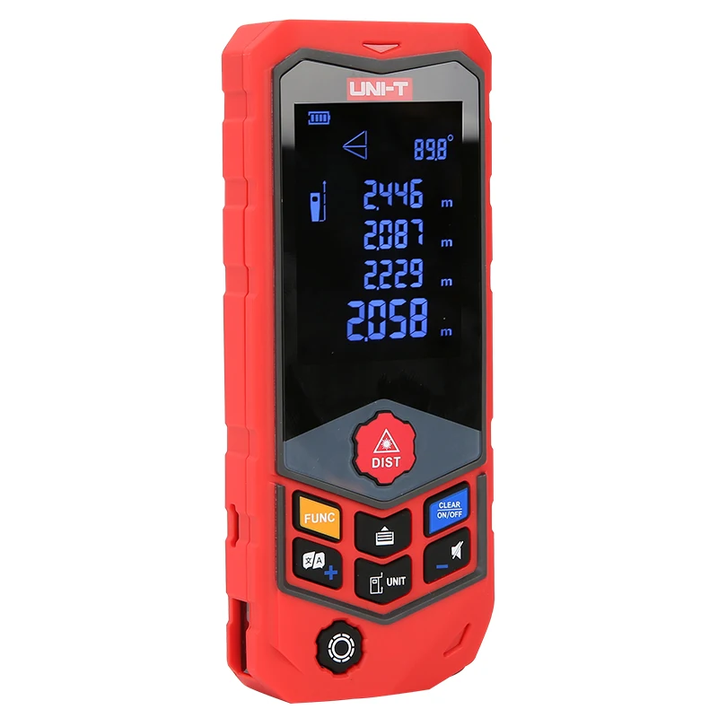 UNIT 100 m Mini Digitale Handheld Laser Afstandsmeter Afstandsmeter Diastimeter Gebied Volume Pythagoras Range Finder Meetlint
UNIT 100 m Mini Digitale Handheld Laser Afstandsmeter Afstandsmeter Diastimeter Gebied Volume Pythagoras Range Finder Meetlint
