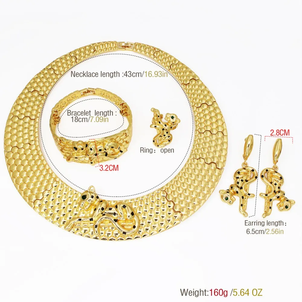 Gold Plated Big Jewelry Set Animal Leopard Choker Necklace Bracelet Earring Ring Set Wedding Party Gift 1 Mallzona S52ded17c8af546bf9da506eab760dda2a Gold Plated Big Jewelry Set Animal Leopard Choker Necklace Bracelet Earring Ring Set Wedding Party Gift Mallzona