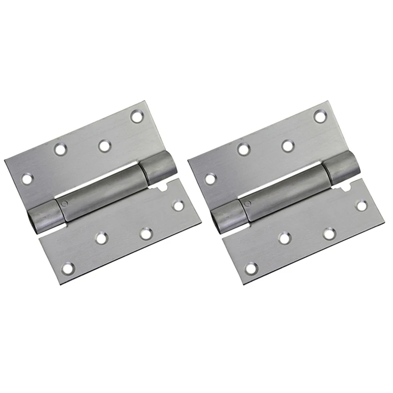 

Self Closing Door Hinge, 8 Pack 4 Inch Heavy Duty Square Stainless Steel Mortise Spring Automatic Closer Hinge Hardware