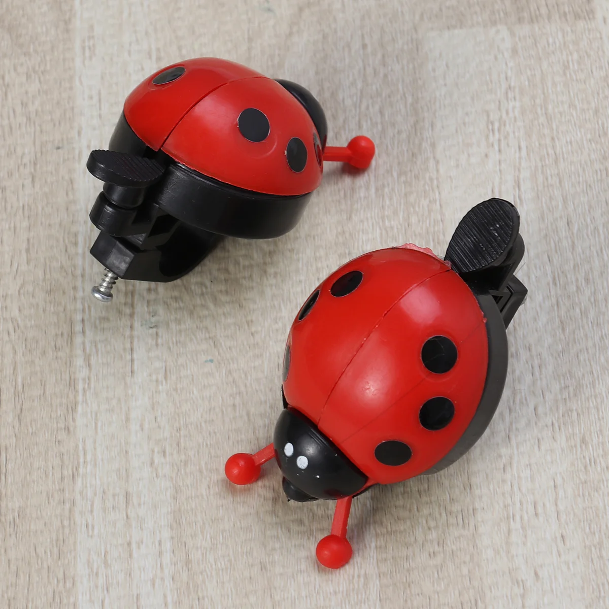 

Clispeed Scooter Accessories Girl Bike Accessories 2Pcs Ladybug Bike Bell Handlebar Bike Horn Cycling Bells Mountain Bike