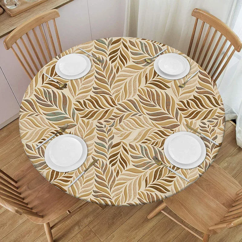 Leaf Round Tablecloth Colorful Tiles Design Wall Art Digital Waterproof Elastic Edged Fitted Table Cover for Indoor Outdoor Home
Leaf Round Tablecloth Colorful Tiles Design Wall Art Digital Waterproof Elastic Edged Fitted Table Cover for Indoor Outdoor Home