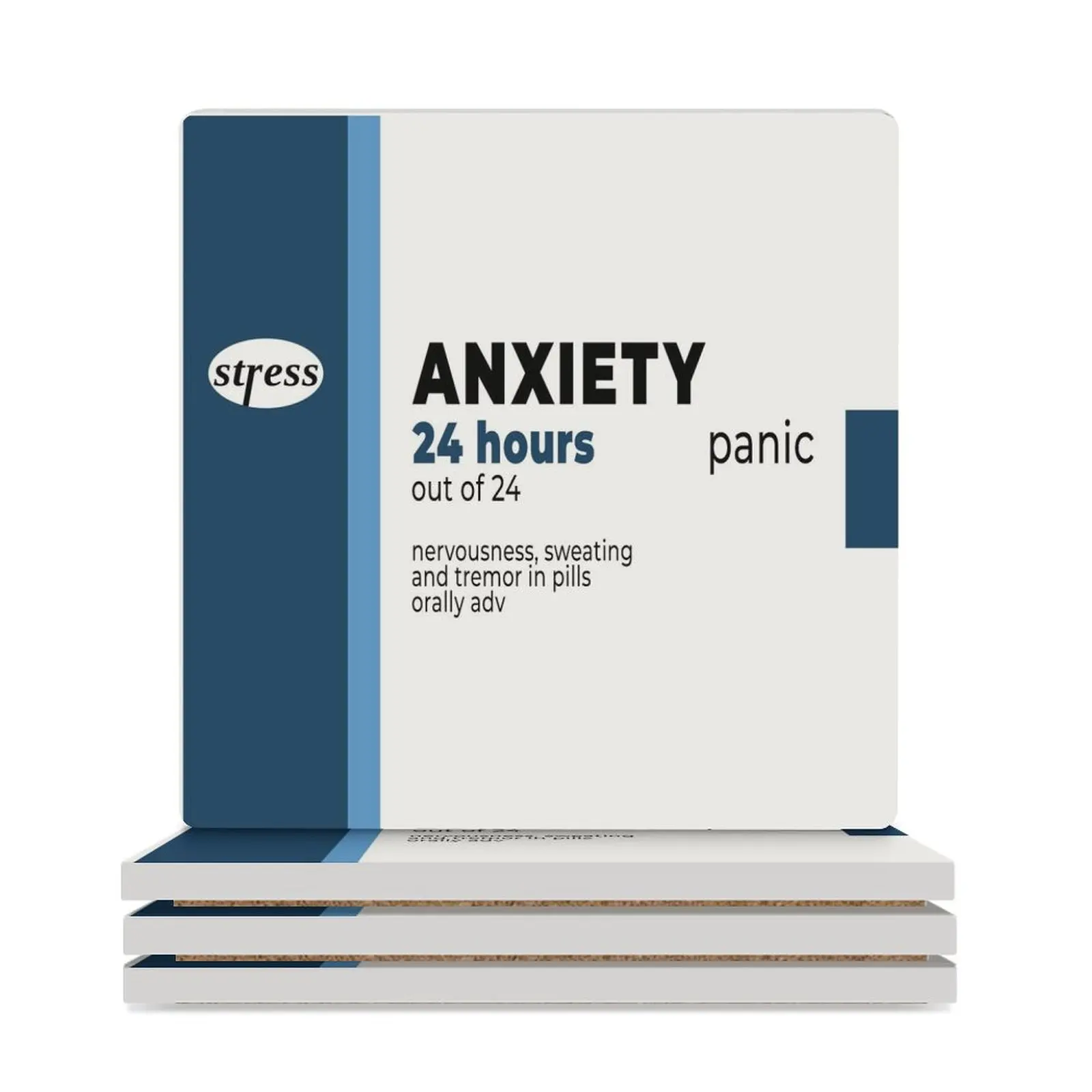 Anxiety medicine packaging Ceramic Coasters (Square) for cups set mug set for table flower Coasters
Anxiety medicine packaging Ceramic Coasters (Square) for cups set mug set for table flower Coasters