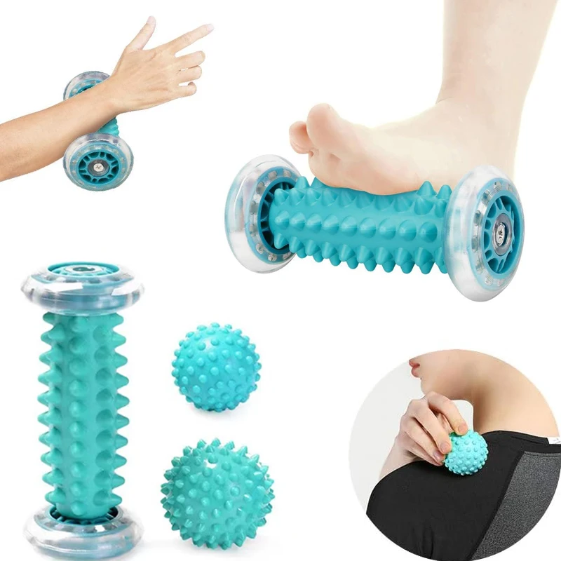 

Массажер для ног, массажный ролик для йоги, спортивный фитнес-мяч для рук, ног, спины, терапии боли, глубокая ткань, ТРИГГЕРНАЯ точка, восстановление