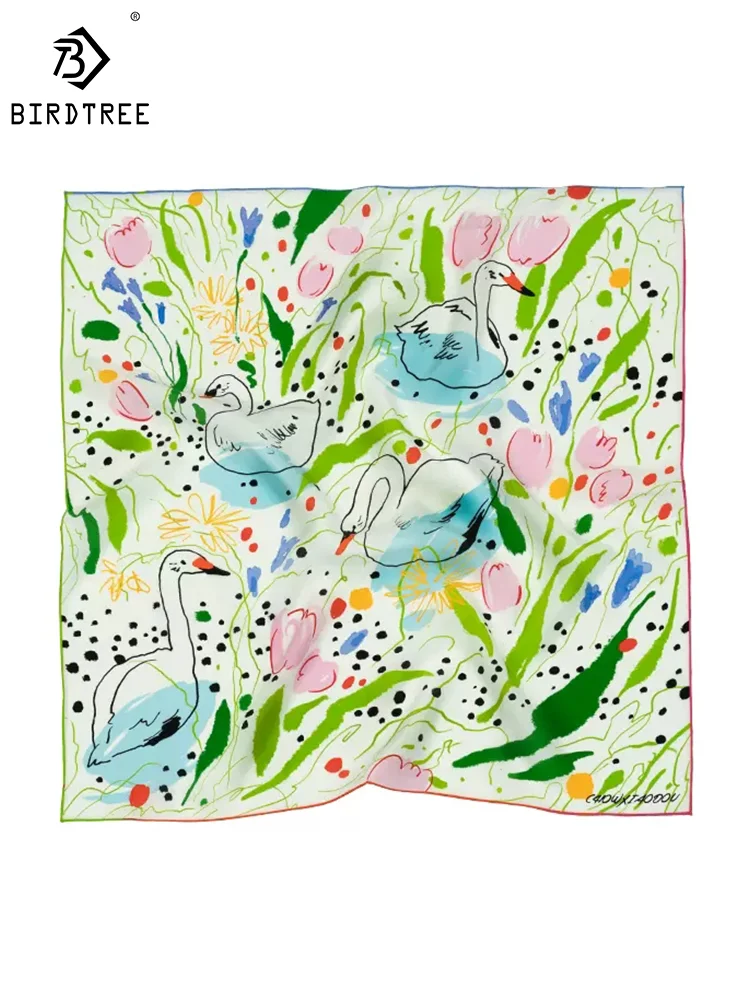 Элегантный женский шарф Birdtree из 100% натурального шелка, 16 мм, двусторонний платок с художественным принтом, весна-лето 2024, модные шарфы A43336QM
Элегантный женский шарф Birdtree из 100% натурального шелка, 16 мм, двусторонний платок с художественным принтом, весна-лето 2024, модные шарфы A43336QM