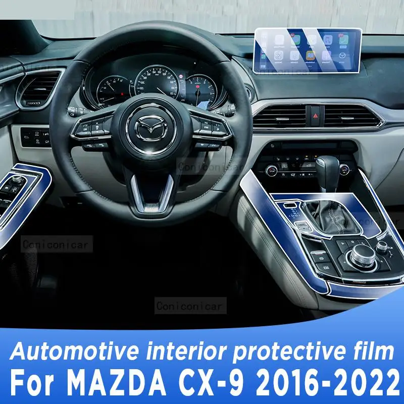 

For MAZDA CX9 2016-2022 2021 Gearbox Panel Navigation Automotive Interior Screen TPU Protective Film Cover Anti-Scratch Sticker
