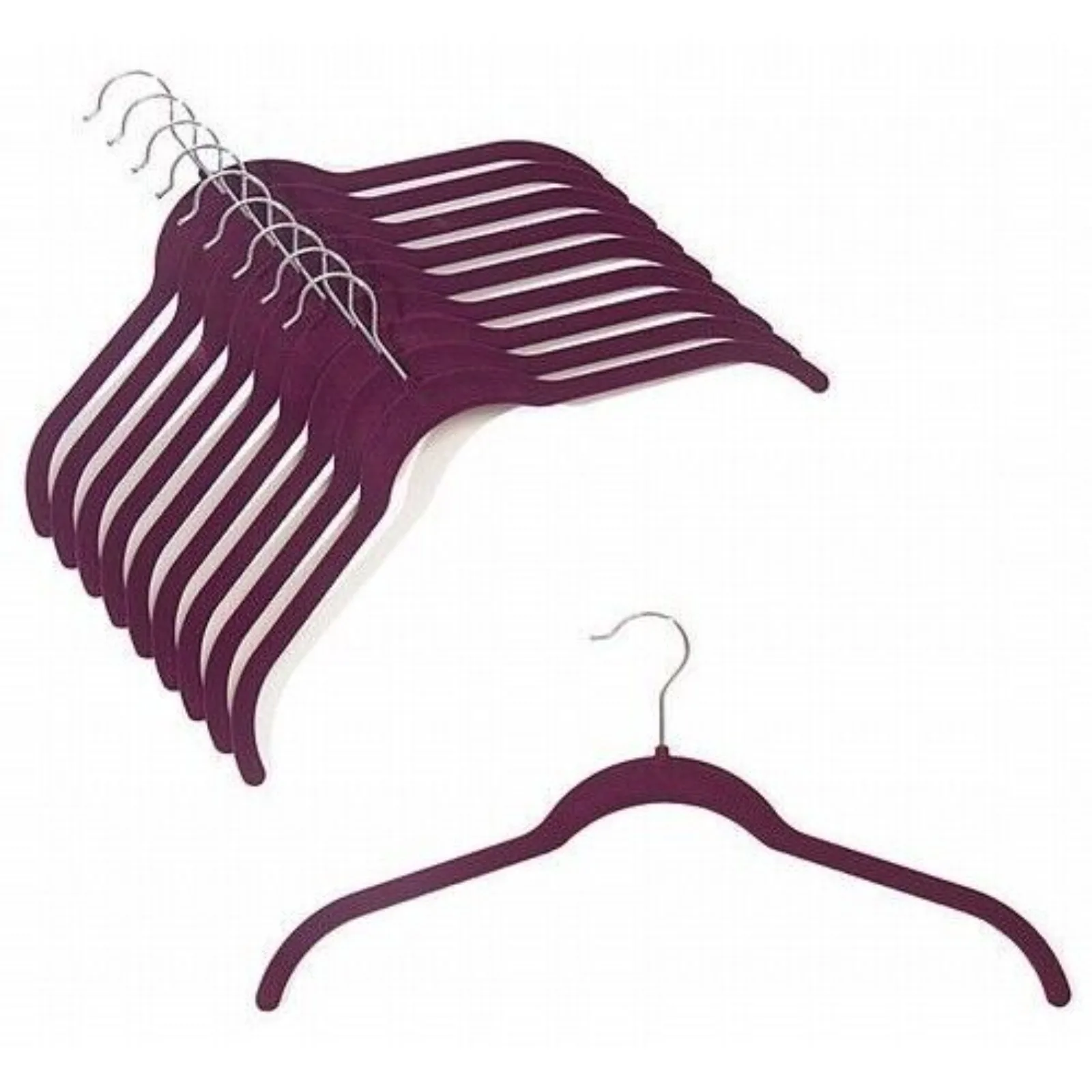 

17 inch slim shirt hanger Burgundy color (pk50)-