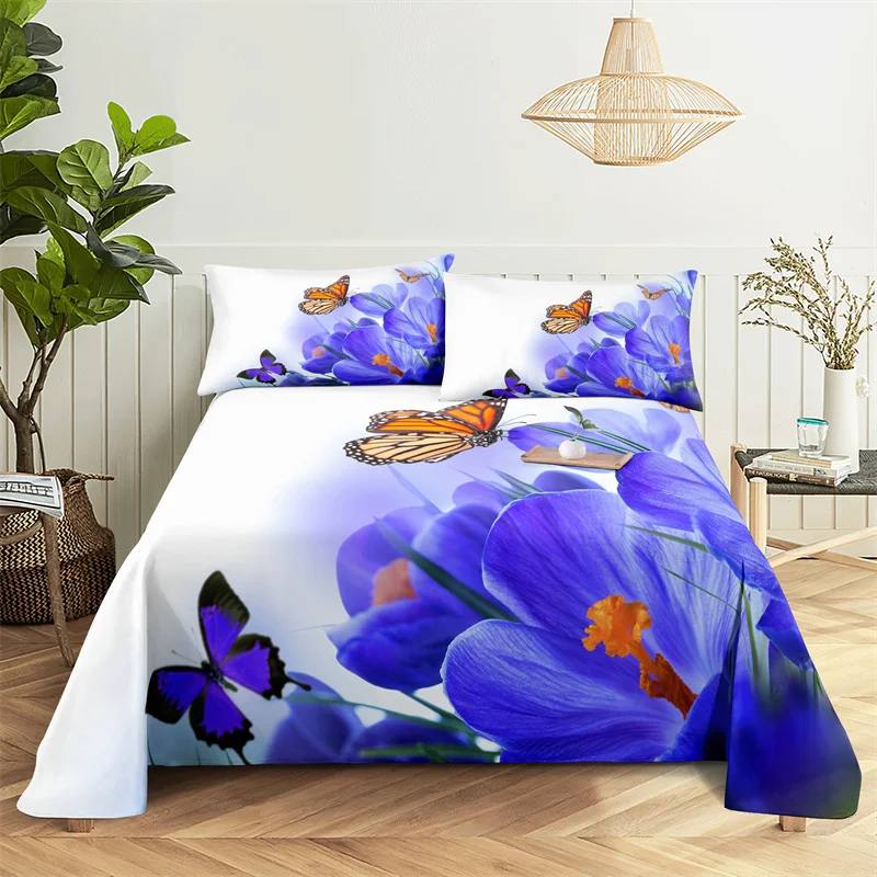 Blue Butterfly Flower Queen Sheet Set Girl, Lovers Room Bedding Set Bed Sheets and Pillowcases Bedding Flat Sheet Bed Sheet Set
Blue Butterfly Flower Queen Sheet Set Girl, Lovers Room Bedding Set Bed Sheets and Pillowcases Bedding Flat Sheet Bed Sheet Set