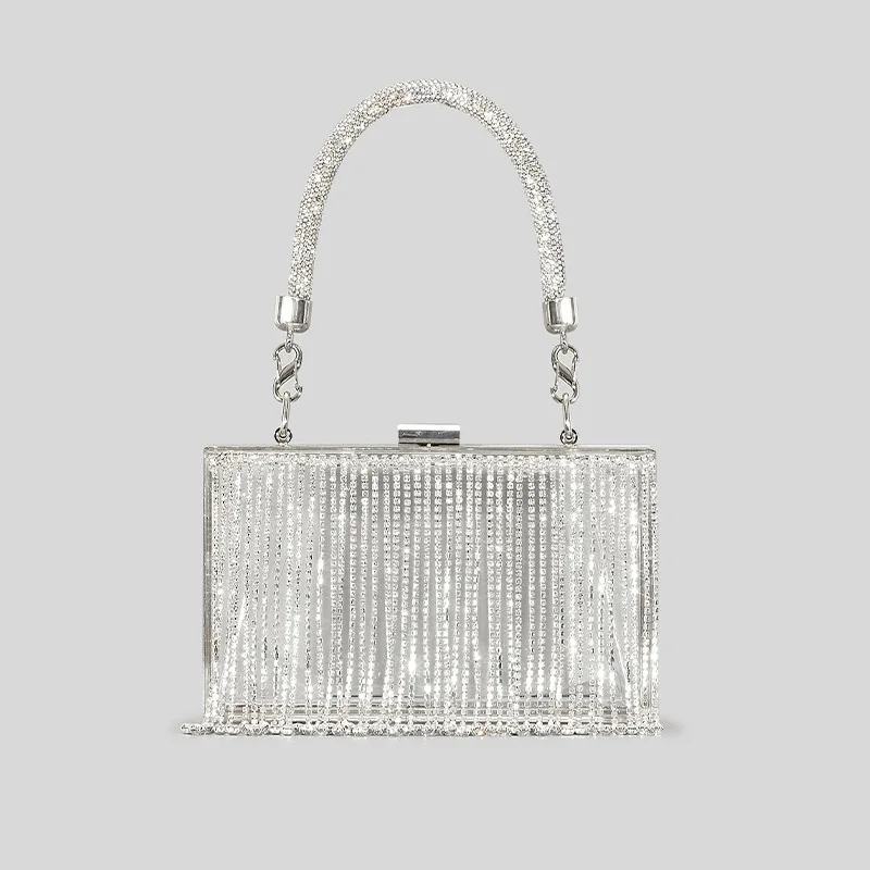 JIOMAY Women Designer Luxury Bags Rhinestone Purse 2023 Ladies Wedding Party Handbags with Tassel PVC Transparent Box Shaped Bag
JIOMAY Women Designer Luxury Bags Rhinestone Purse 2023 Ladies Wedding Party Handbags with Tassel PVC Transparent Box Shaped Bag