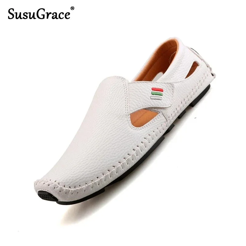fashion sandals for men leather casual loafers flat hook & loop light Moccasins white breathable daily drive shoes
fashion sandals for men leather casual loafers flat hook & loop light Moccasins white breathable daily drive shoes