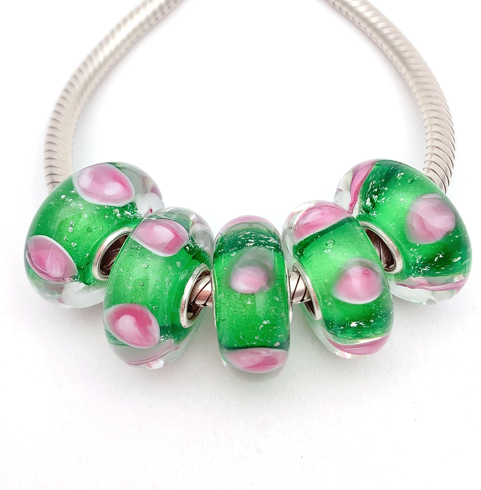XHYG116 5X 100% Authenticity S925 Sterling Silver Beads Murano GlassBeads Fit European Charms Bracelet Diy Jewelry Lampwork
XHYG116 5X 100% Authenticity S925 Sterling Silver Beads Murano GlassBeads Fit European Charms Bracelet Diy Jewelry Lampwork