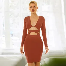 Rocwickline New Summer and Autumn Women's Ball Dress Sexy & Club Solid V-Neck Sheath Bandage Hollow Out Elegant Formal Dress
Rocwickline New Summer and Autumn Women's Ball Dress Sexy & Club Solid V-Neck Sheath Bandage Hollow Out Elegant Formal Dress