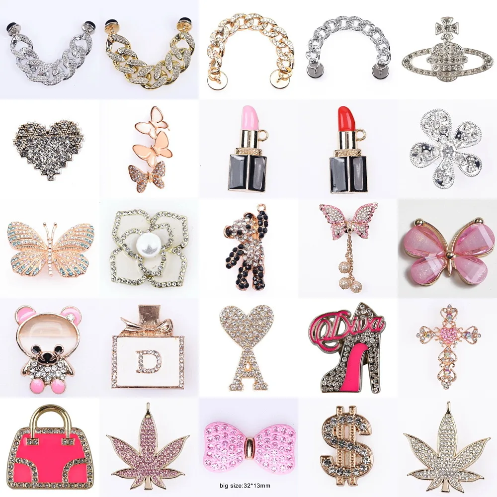 Bling Shoe Charms Designer Metal Chain Rhinestone Shoe Decorations Accessories for Girls Women Party Gifts
Bling Shoe Charms Designer Metal Chain Rhinestone Shoe Decorations Accessories for Girls Women Party Gifts