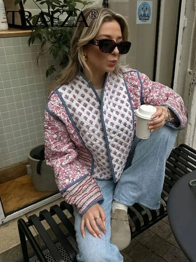 TRAFZA Women Elegant Floral Reversible Coat Vintage Long Sleeve Cardigan Jacket 2023 Autumn Women Streetwear Coats
TRAFZA Women Elegant Floral Reversible Coat Vintage Long Sleeve Cardigan Jacket 2023 Autumn Women Streetwear Coats