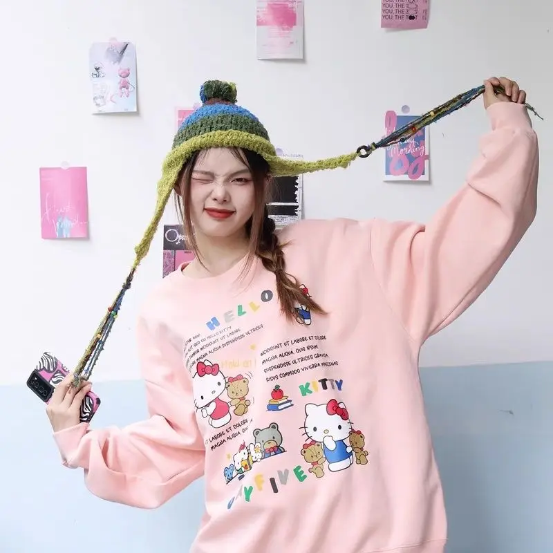 Толстовка с капюшоном hello kitty Y2k Sanrio, с рисунком, с круглым вырезом, милая спортивная куртка с карманами, новая модная в стиле преппи
Толстовка с капюшоном hello kitty Y2k Sanrio, с рисунком, с круглым вырезом, милая спортивная куртка с карманами, новая модная в стиле преппи