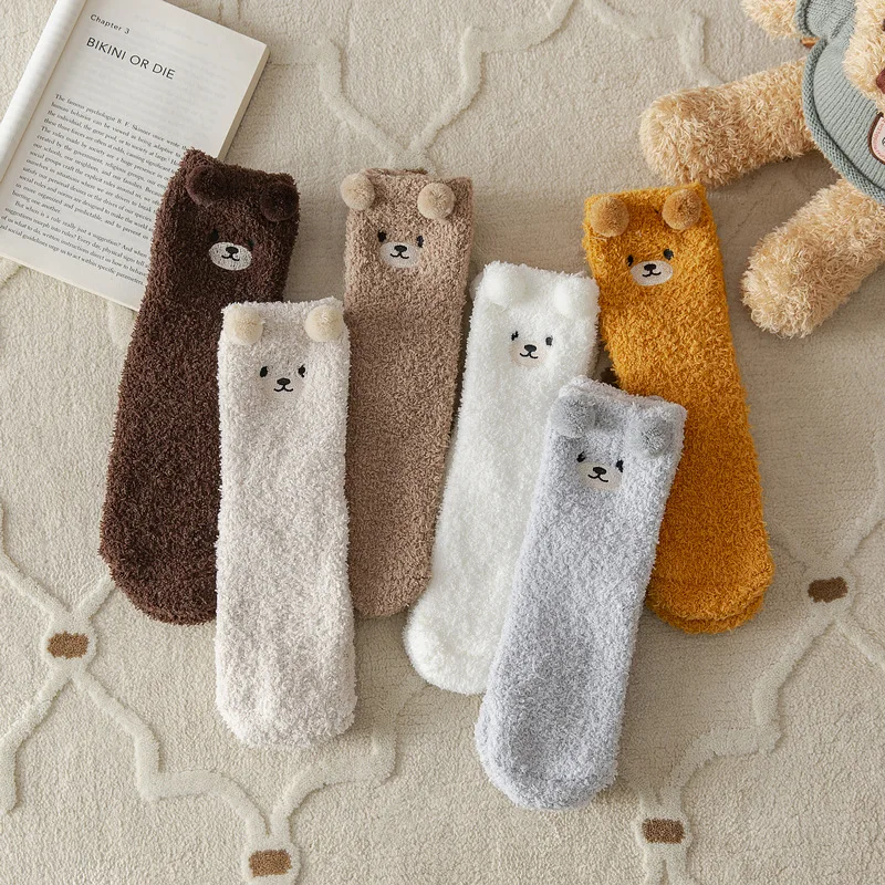 Women Socks 2022 Winter Cute Bear Coral Fleece Fuzzy Socks Female Autumn Happy Funny Socks For Girl Warm Winter Female Home
Women Socks 2022 Winter Cute Bear Coral Fleece Fuzzy Socks Female Autumn Happy Funny Socks For Girl Warm Winter Female Home