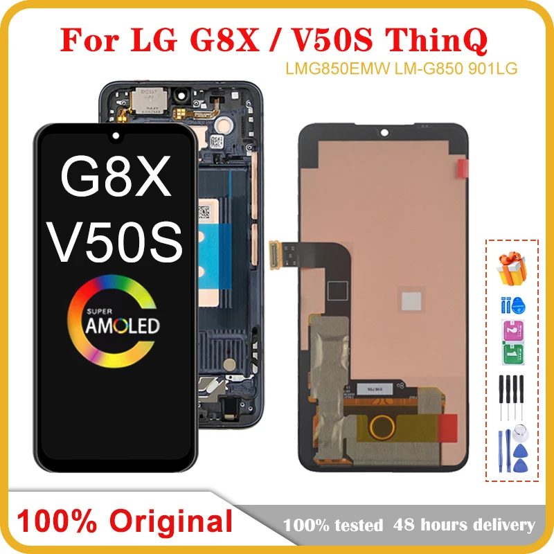 

Original V50S ThinQ LCD For LG G8X ThinQ LCD Display LMG850EMW / LM-G850 / LM-V510N Touch Screen Digitizer Replacement Parts
