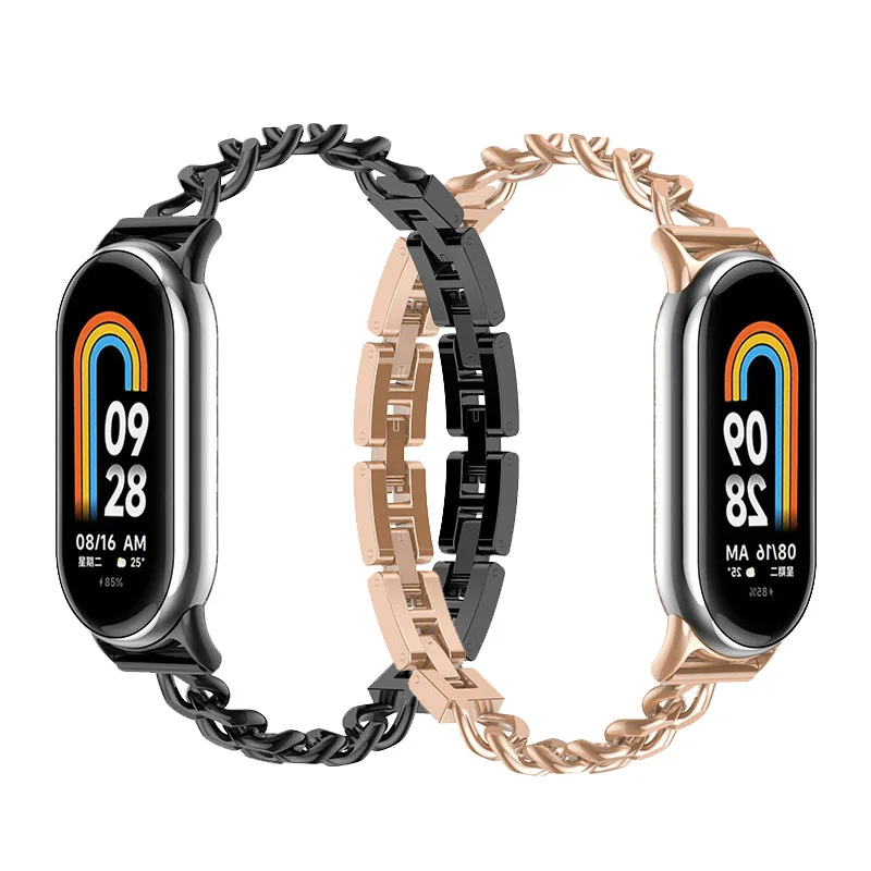 Модный металлический браслет-цепочка из денима для Xiaomi Mi Band 8, Miband 8, сменный Браслет, серебристый, черный, золотой, розовый
Модный металлический браслет-цепочка из денима для Xiaomi Mi Band 8, Miband 8, сменный Браслет, серебристый, черный, золотой, розовый