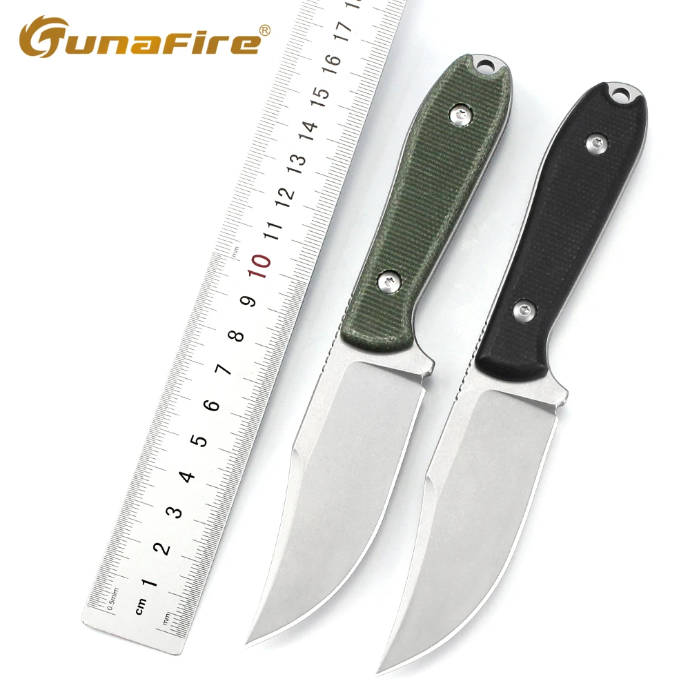 

Tunafire Military Hunting Knives Utility Fixed Blade Knife Outdoor Edc Survival Tools D2 Steel Knives for Fishing Barbecue