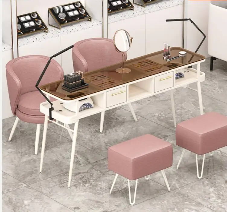 Nail table table fashion net celebrity Nail table and chair set light luxury simple nail shop special table
Nail table table fashion net celebrity Nail table and chair set light luxury simple nail shop special table