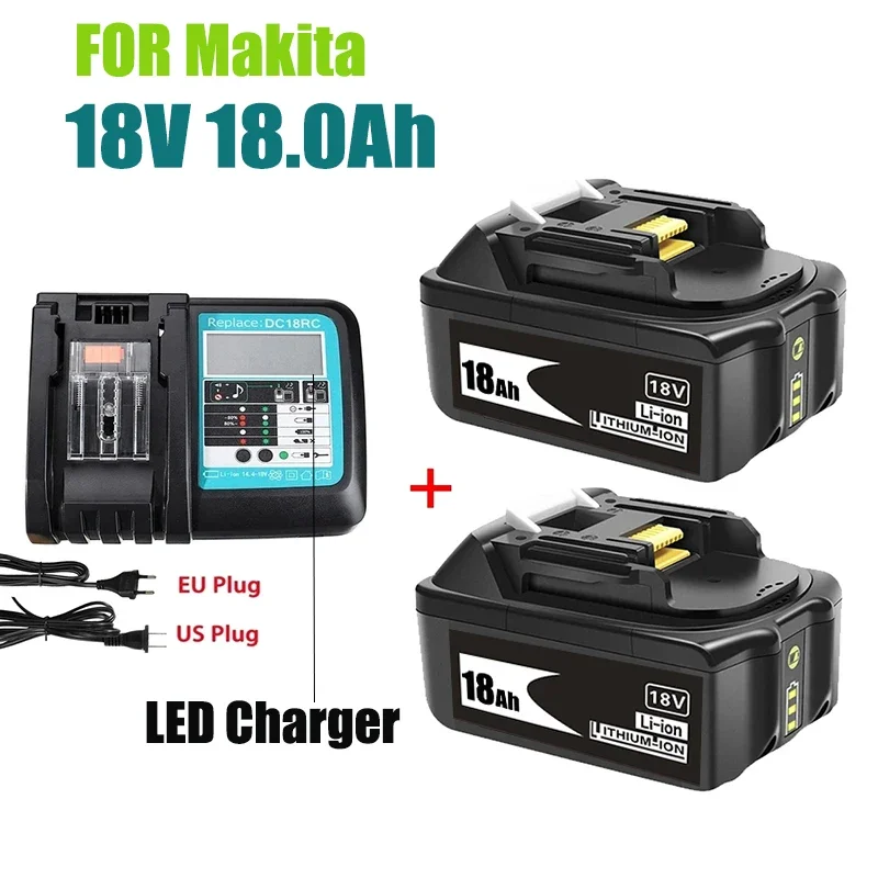 

100% Original Makita 18V 18000mAh Aufladbare Power Werkzeuge Batterie mit LED Li-Ion Ersatz LXT BL1860B BL1860 BL1850