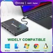 

RYRA 2 In 1 Out 4K USB HDMI KVM Switch Box For 2 PC Sharing Keyboard Mouse Printer Plug Paly Video Display USB Swltch Splitter