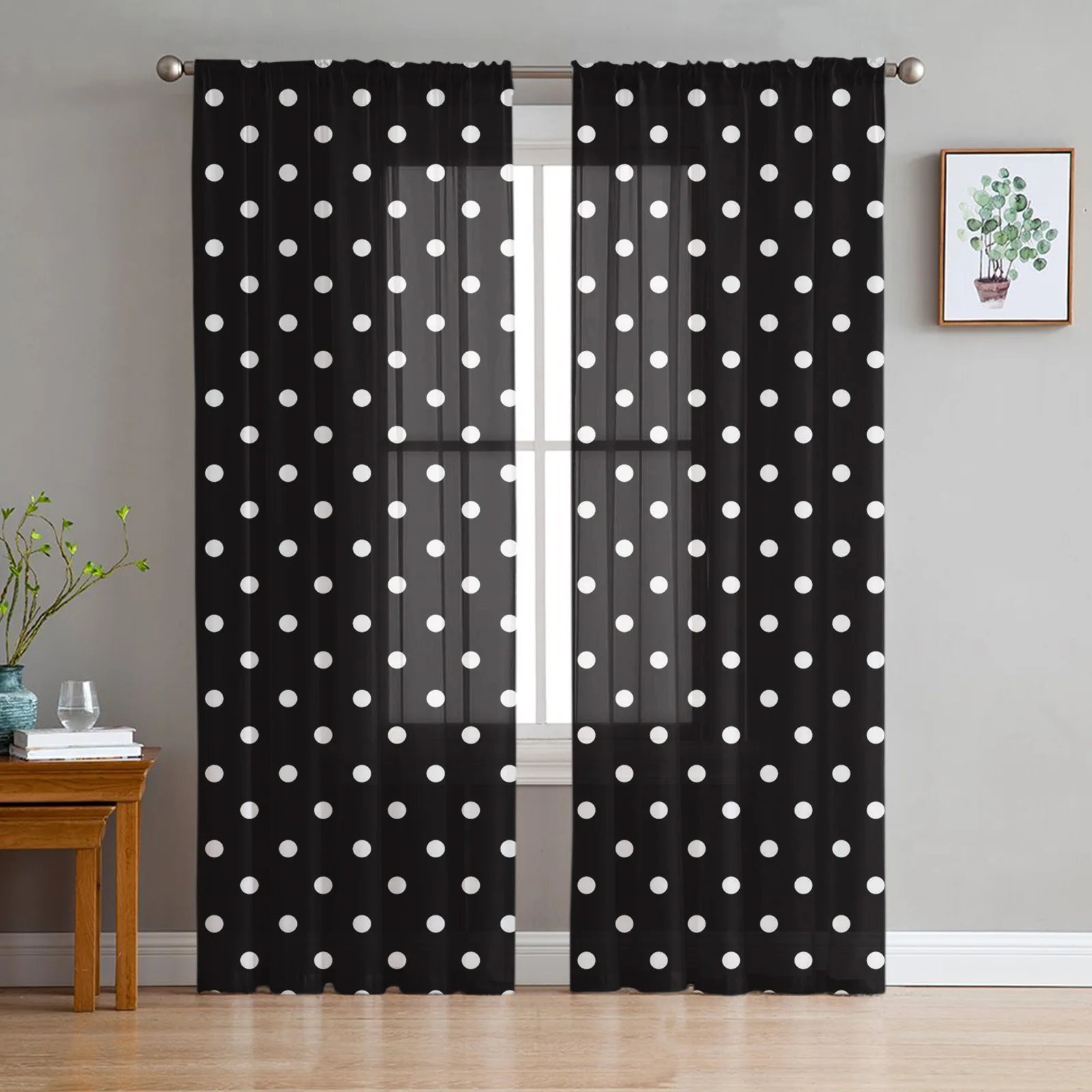Polka Dot Black And White Simple Sheer Curtains for Living Room Bedroom Kitchen Tulle Drapes for Windows Voile Yarn Curtains
Polka Dot Black And White Simple Sheer Curtains for Living Room Bedroom Kitchen Tulle Drapes for Windows Voile Yarn Curtains