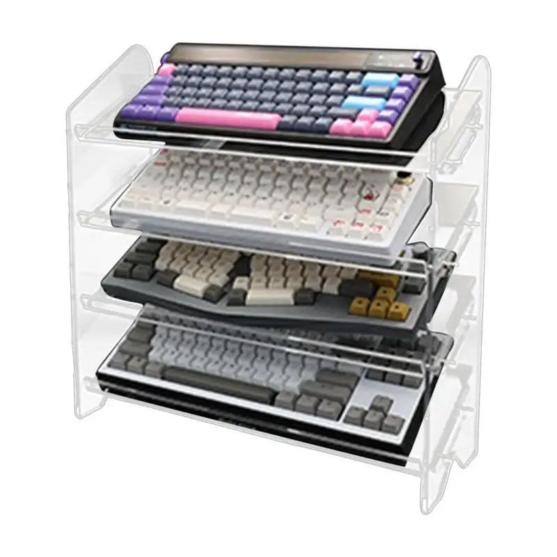 Keyboard Display Stand Acrylic Desktop Organizer Ergonomic Transparent Mechanical Keyboard Plate Holder Stand Storage Rack
Keyboard Display Stand Acrylic Desktop Organizer Ergonomic Transparent Mechanical Keyboard Plate Holder Stand Storage Rack