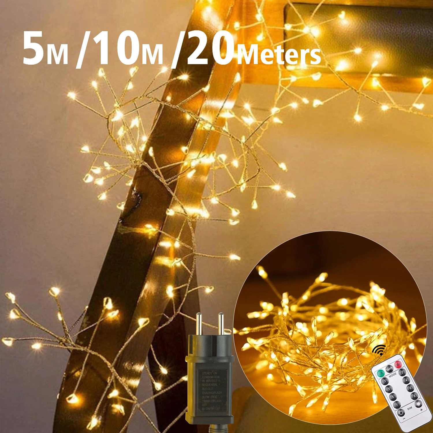 3M 100 LED Cluster Christmas String Lights Outdoor Decoration Indoor Garden Tree Plug Wedding 220V 10M Holiday Lighting Party
3M 100 LED Cluster Christmas String Lights Outdoor Decoration Indoor Garden Tree Plug Wedding 220V 10M Holiday Lighting Party
