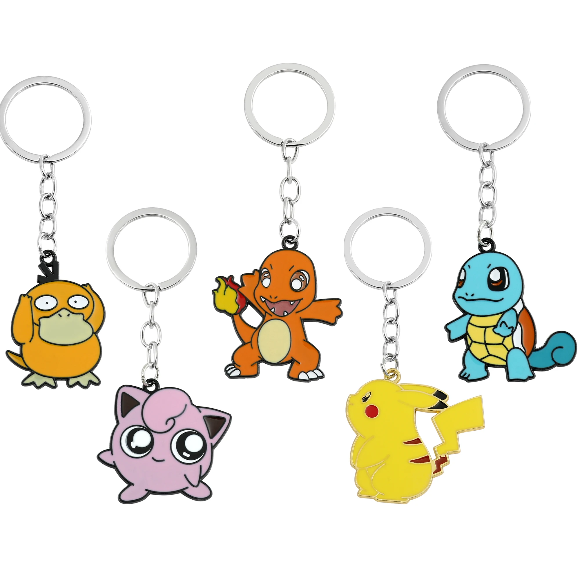 Wholesale Kawaii Pokemon Jigglypuff Pink Girl Keychains for Kids Cute Anime Pikachu Squirtle Psyduck Charmander Souvenirs Gift
Wholesale Kawaii Pokemon Jigglypuff Pink Girl Keychains for Kids Cute Anime Pikachu Squirtle Psyduck Charmander Souvenirs Gift