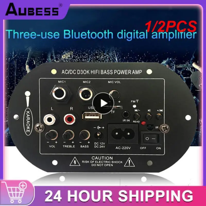 1/2PCS Audio Amplifier Board 120W Subwoofer Dual Microphone AMP Module for 4 ohms 8-12 inch Speaker 12/24V 110/220V
1/2PCS Audio Amplifier Board 120W Subwoofer Dual Microphone AMP Module for 4 ohms 8-12 inch Speaker 12/24V 110/220V