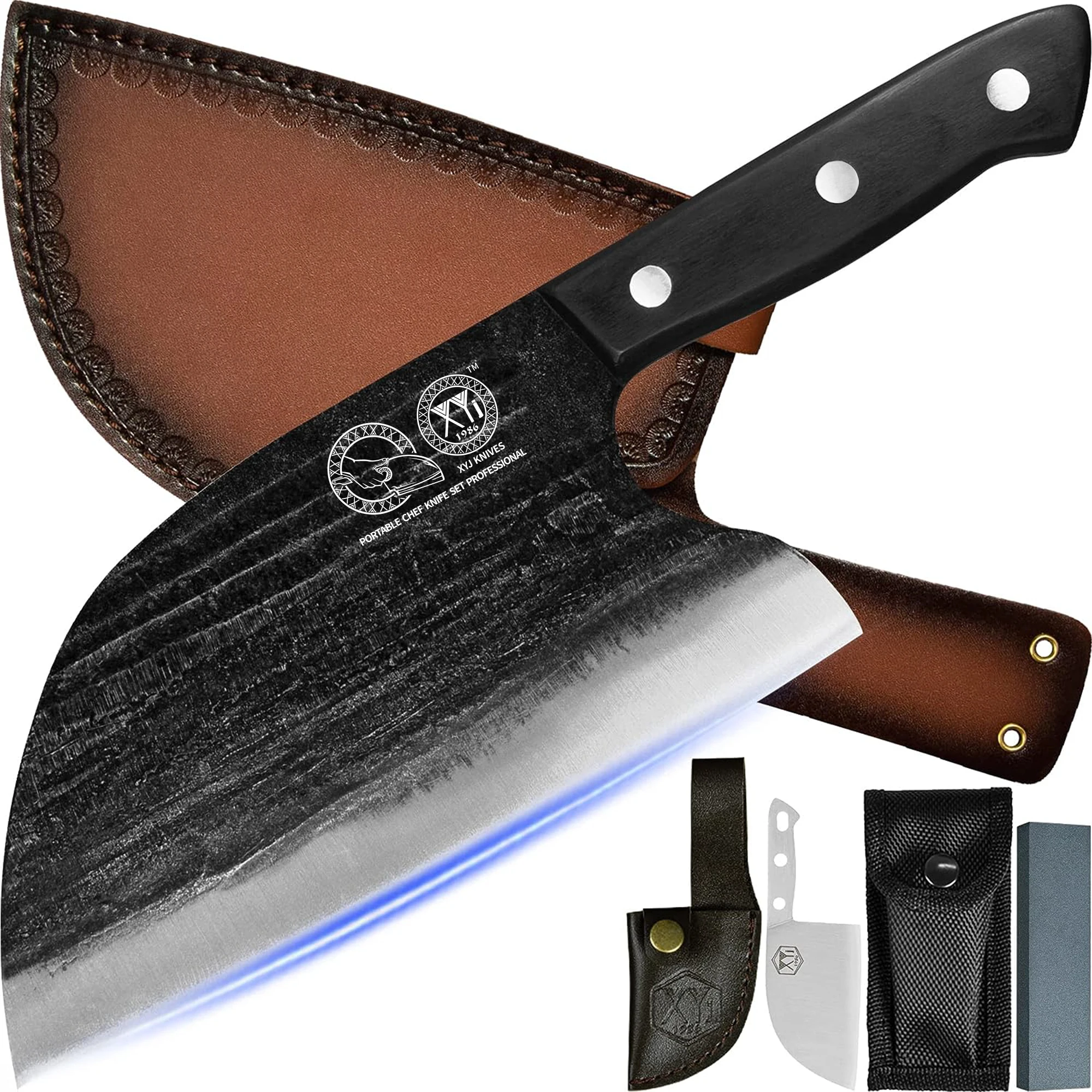 XYj 8 Inch Butcher Knife Vegetable Chopper Cleaver Wide Blade Stainless Steel Kitchen Knife With Sheath Portable Outdoor Camping
XYj 8 Inch Butcher Knife Vegetable Chopper Cleaver Wide Blade Stainless Steel Kitchen Knife With Sheath Portable Outdoor Camping
