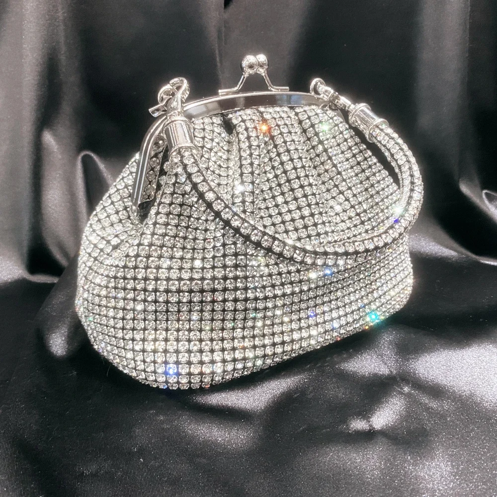 Handle Rhinestones Evening clutch Bag Purses and handbag luxury Designer shiny Crystal Clutch purse bucket bag shoulder bags
Handle Rhinestones Evening clutch Bag Purses and handbag luxury Designer shiny Crystal Clutch purse bucket bag shoulder bags
